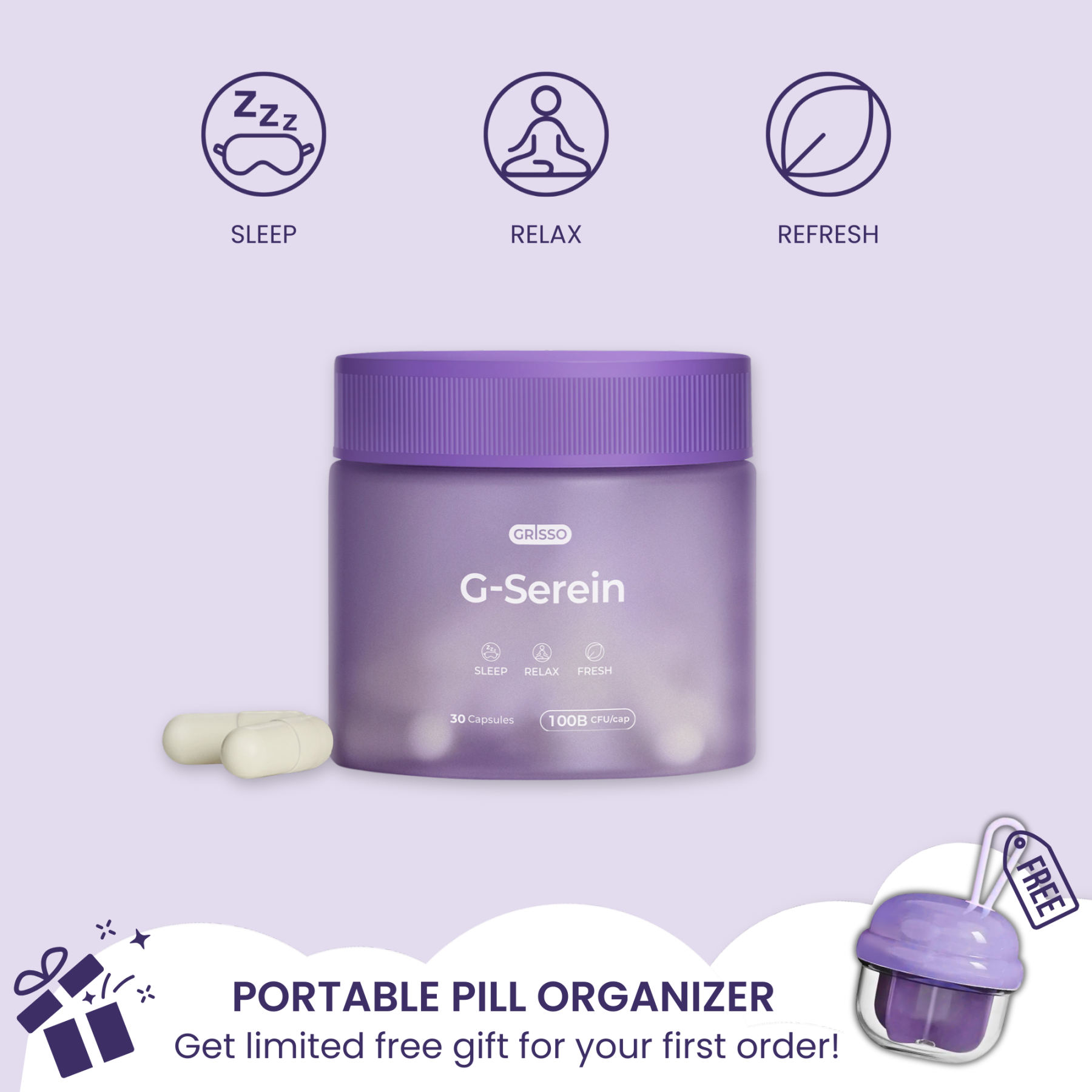 G-Serein Daily Cortisol Management Stress Release Probiotic