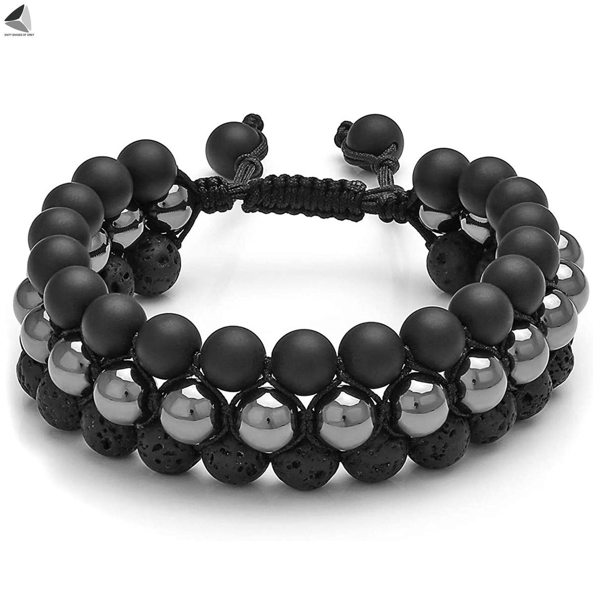 Natural Black Stone Bracelet-stylishnooks