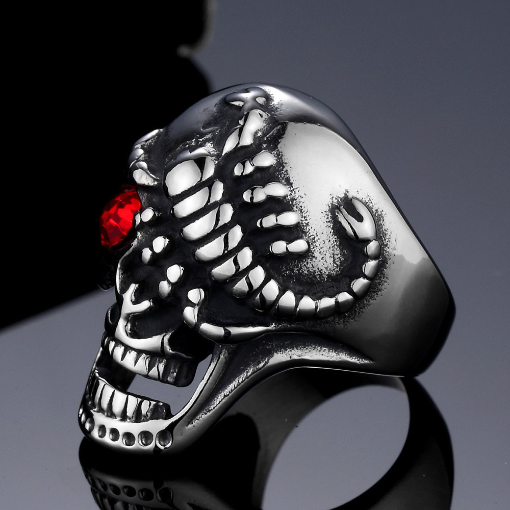 Skull and Scorpion Ring-stylishnooks