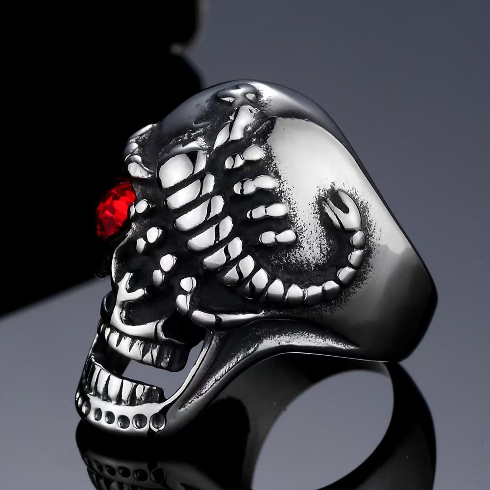 Skull and Scorpion Ring-stylishnooks