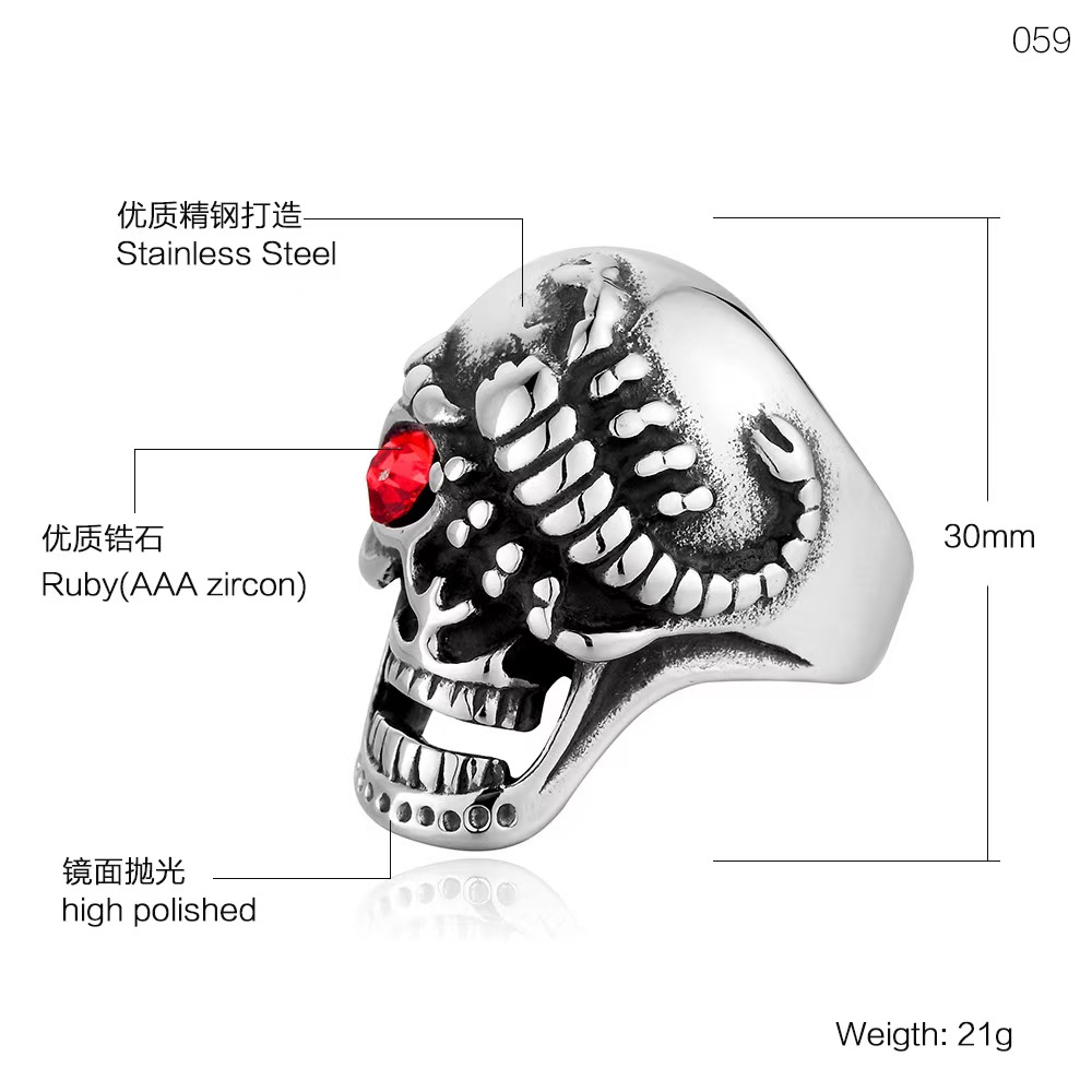 Skull and Scorpion Ring-stylishnooks
