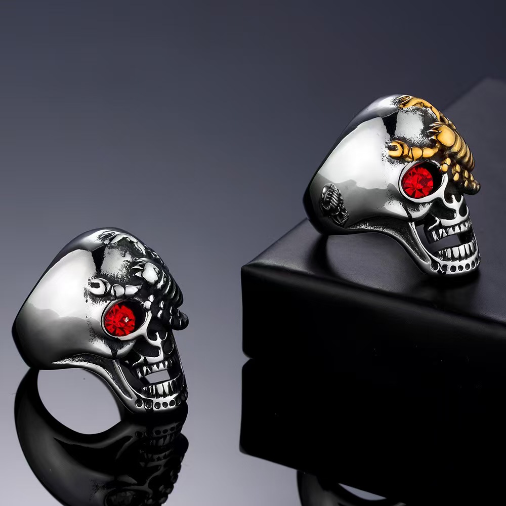 Skull and Scorpion Ring-stylishnooks
