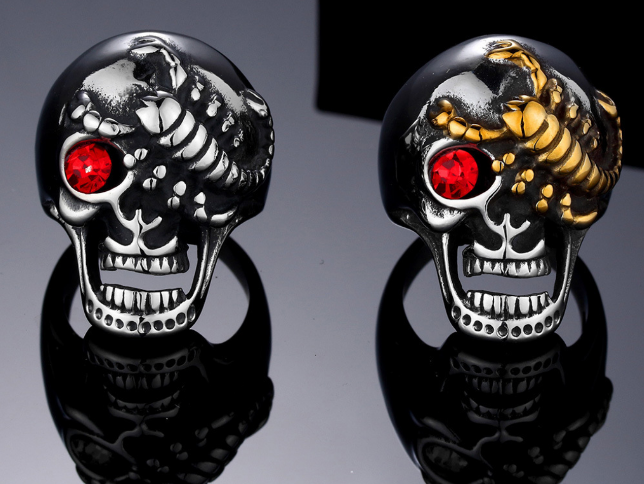 Skull and Scorpion Ring-stylishnooks