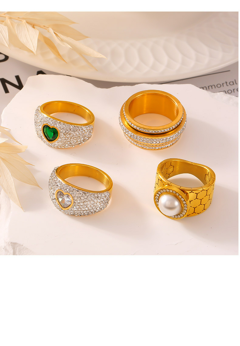  Galaxy Pearl & CZ Geometric Ring-stylishnooks