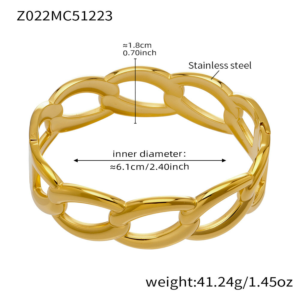 Geometric Wheat Cuff Bracelet | 18K Gold Plated Stackable Bangle | Boho Mixed Metal Layering Jewelry|StylishNooks