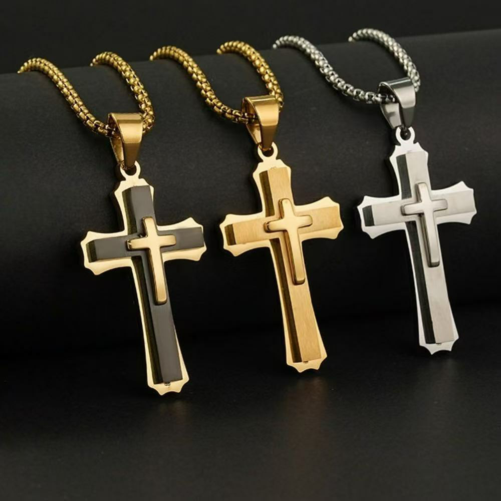 The Tri-Beam Cross Pendant