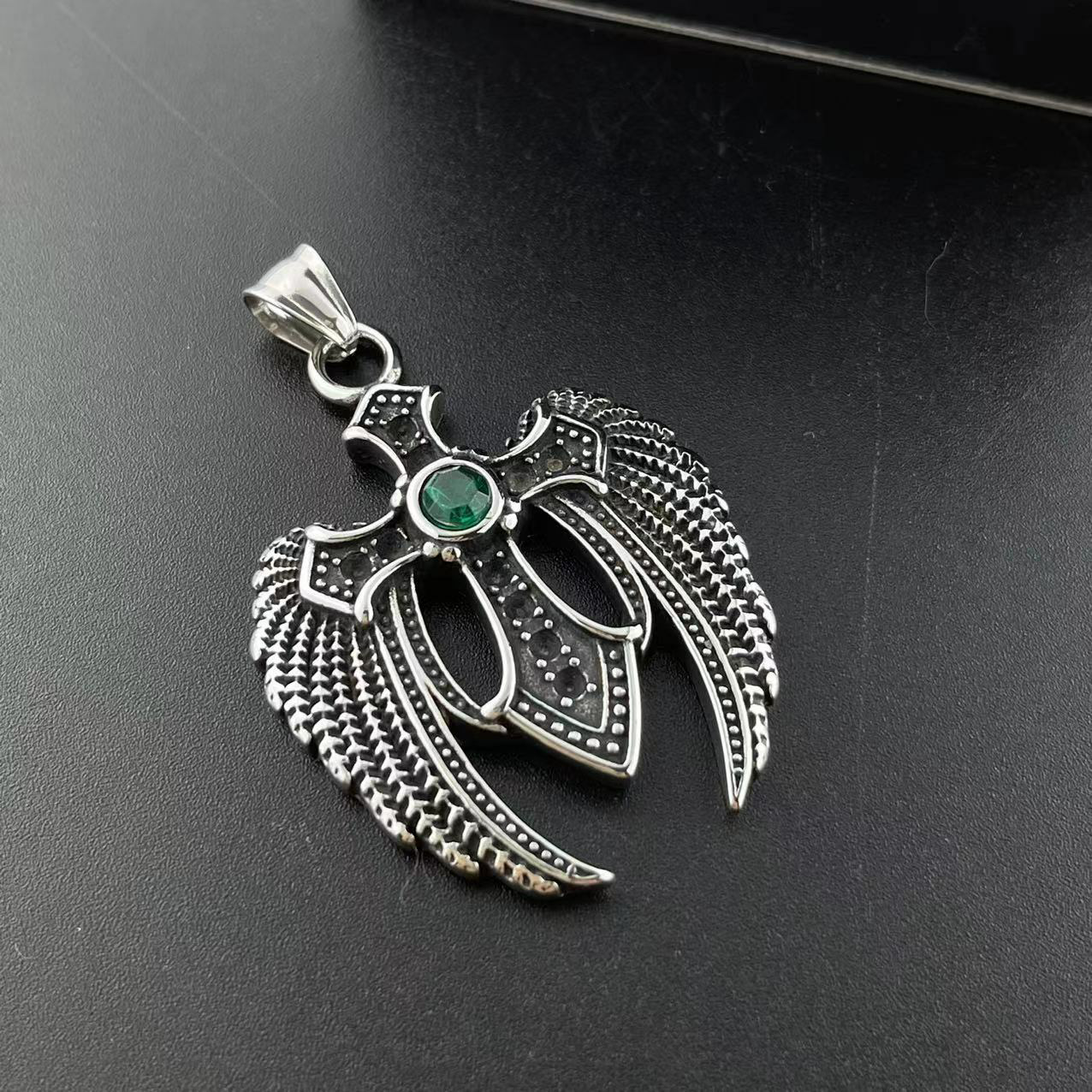 Viking Wings Cross Pendant-stylishnooks