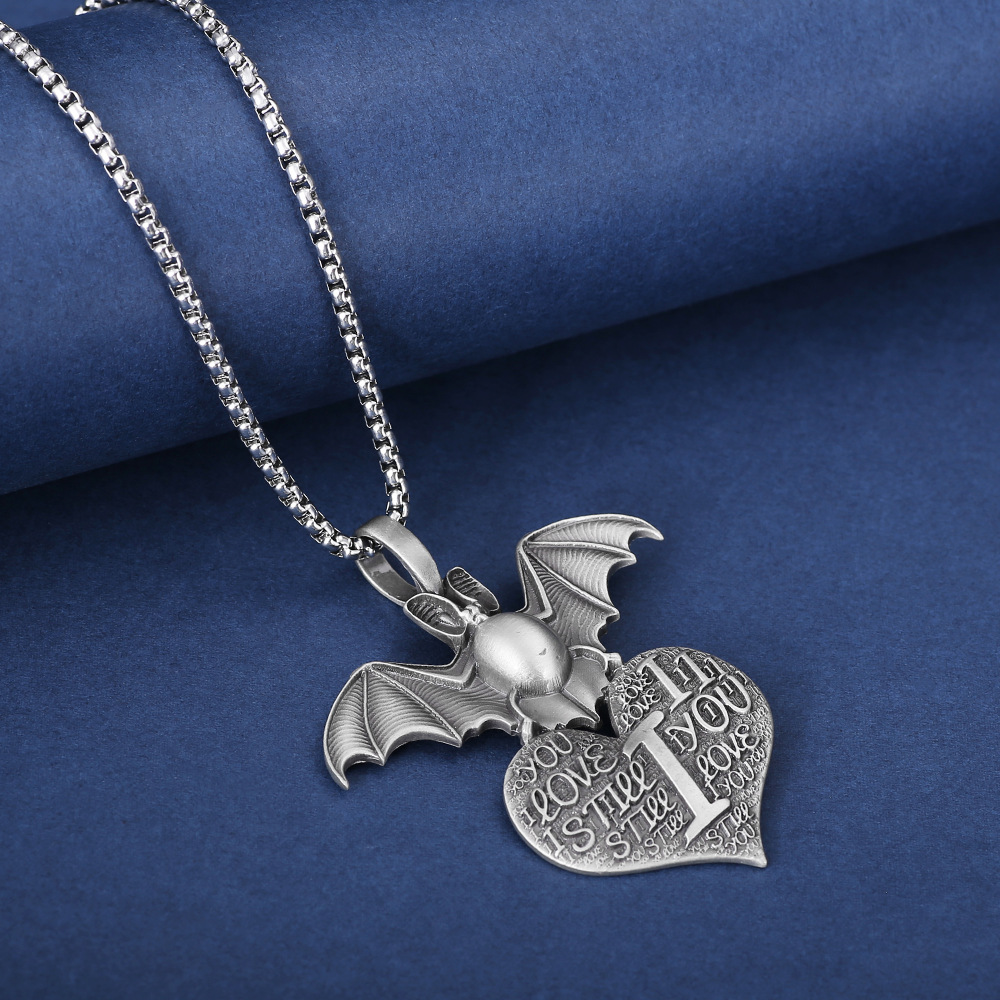 Night Wing Bat Necklace, Unisex Gothic Punk Accessory for Men & Women-stylishnooks