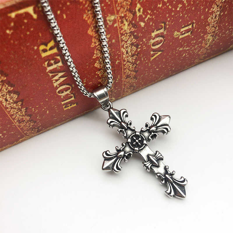 Blazing Cross Necklace-stylishnooks