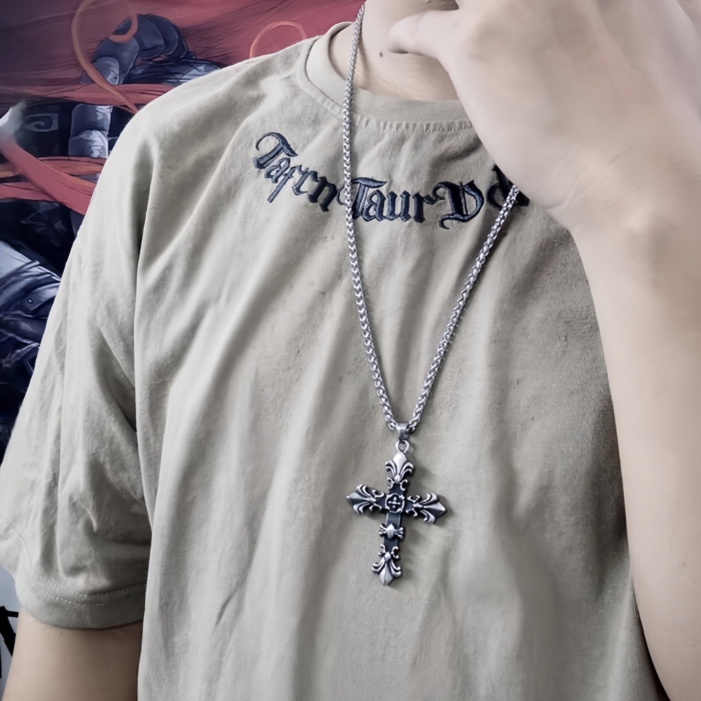 Blazing Cross Necklace-stylishnooks