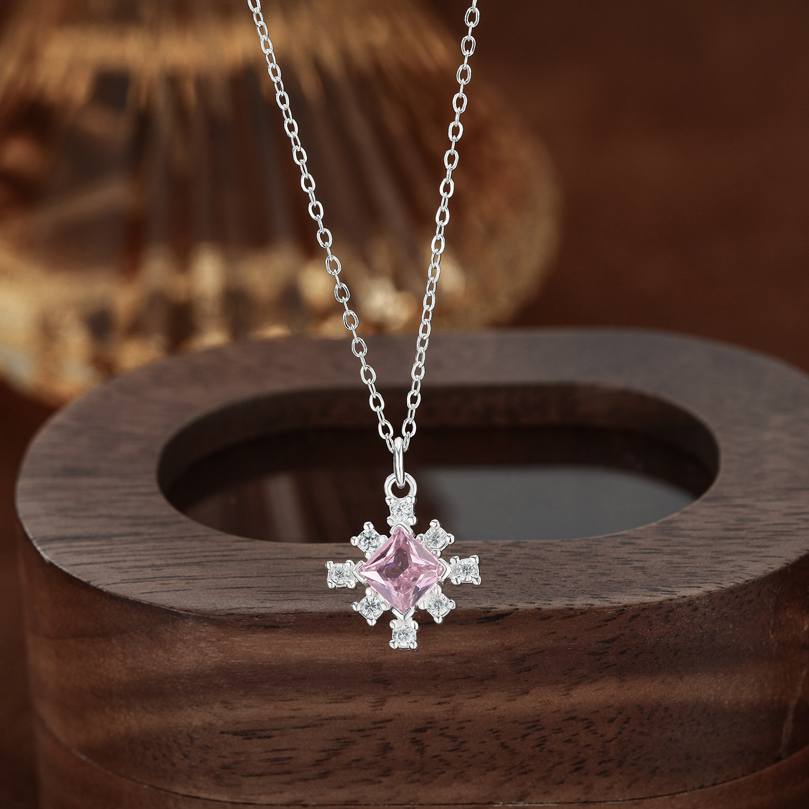 Frosted Star Snowflake Pendant-stylishnooks