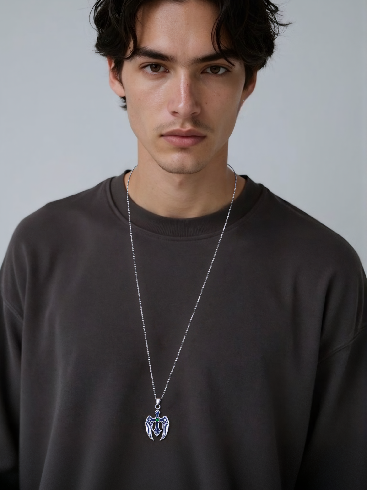 Viking Wings Cross Pendant-stylishnooks