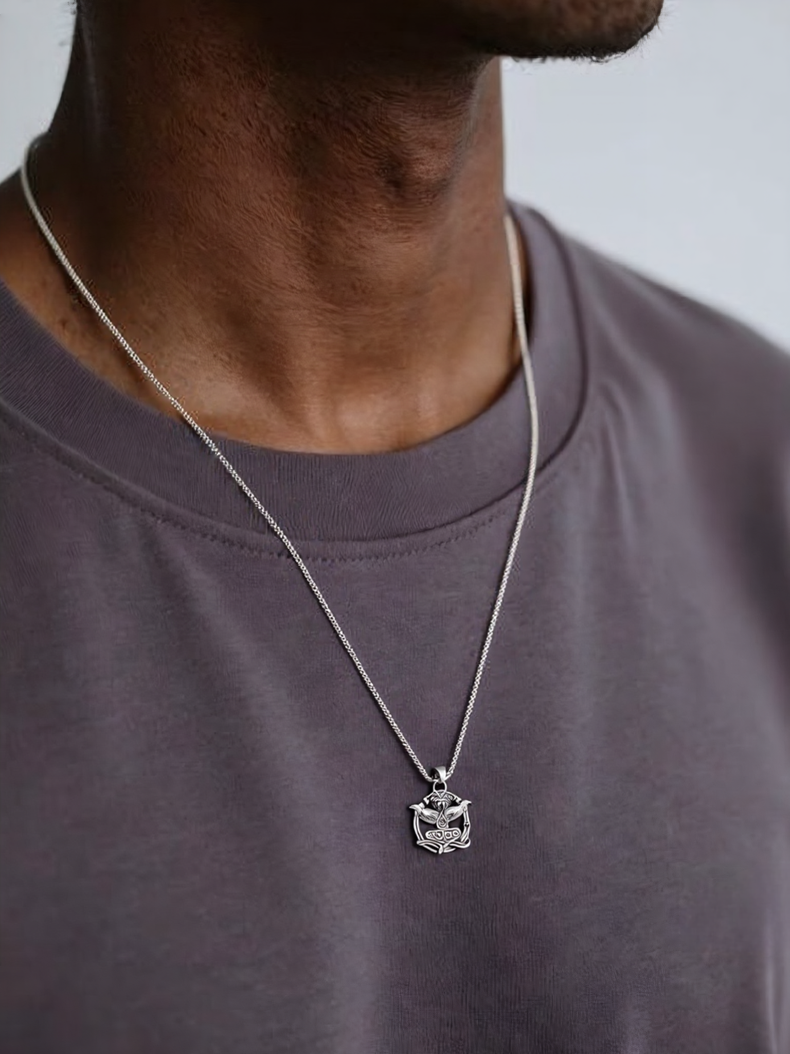 Mystical Celtic Knot Pendant Necklace, Ancient Symbol Necklace for Men-stylishnooks