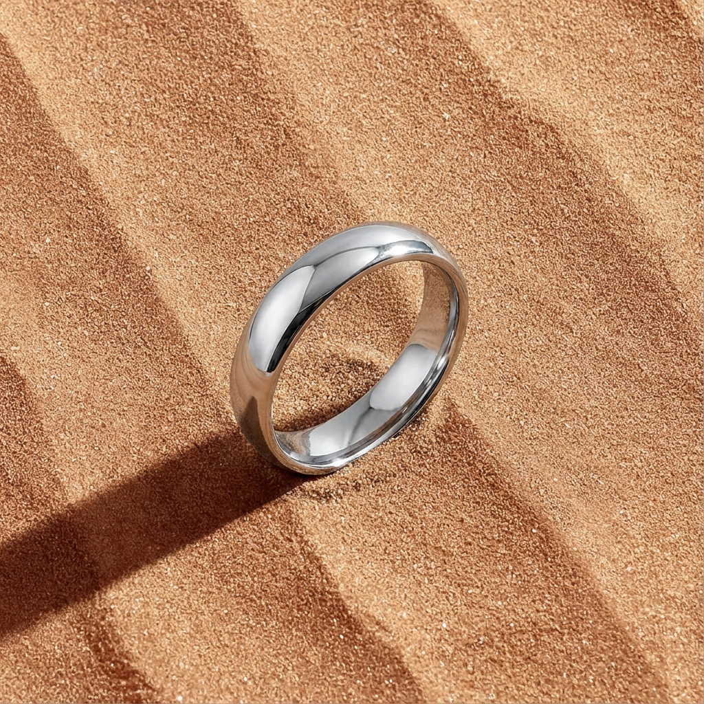 Comfort Fit Domed Tungsten Ring - Men’s Minimalist Band