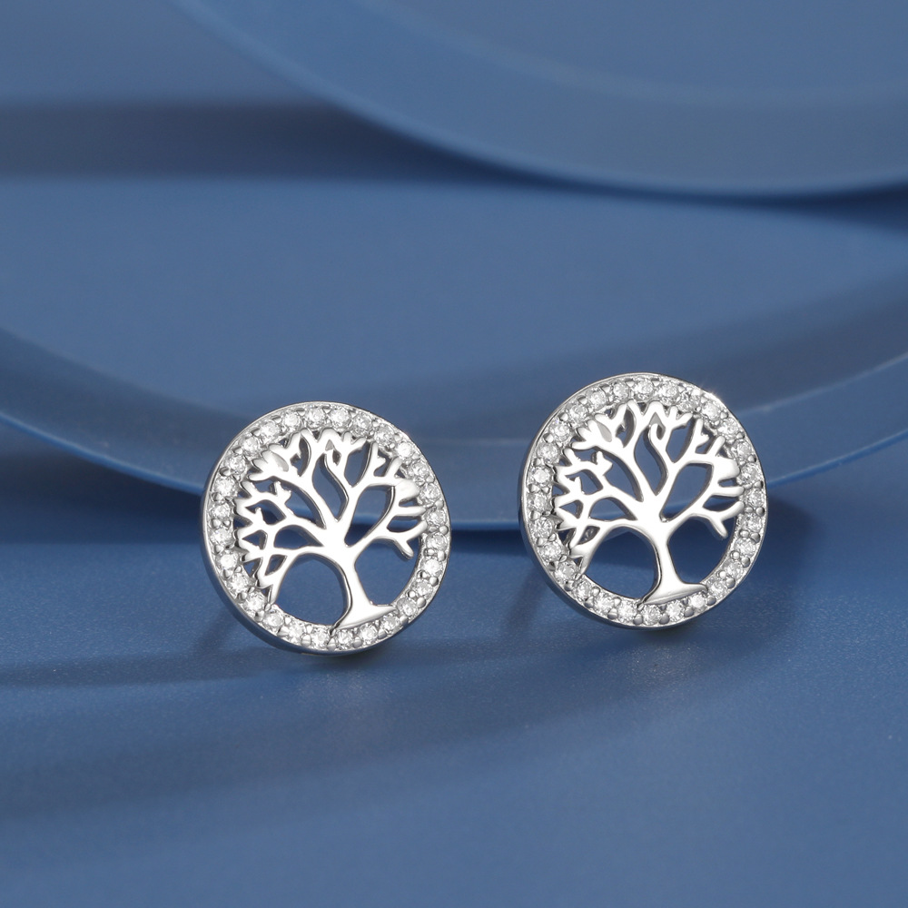 Women's-Tree of Life 925 Sterling Silver Openwork Jewelry Collection-stylishnooks