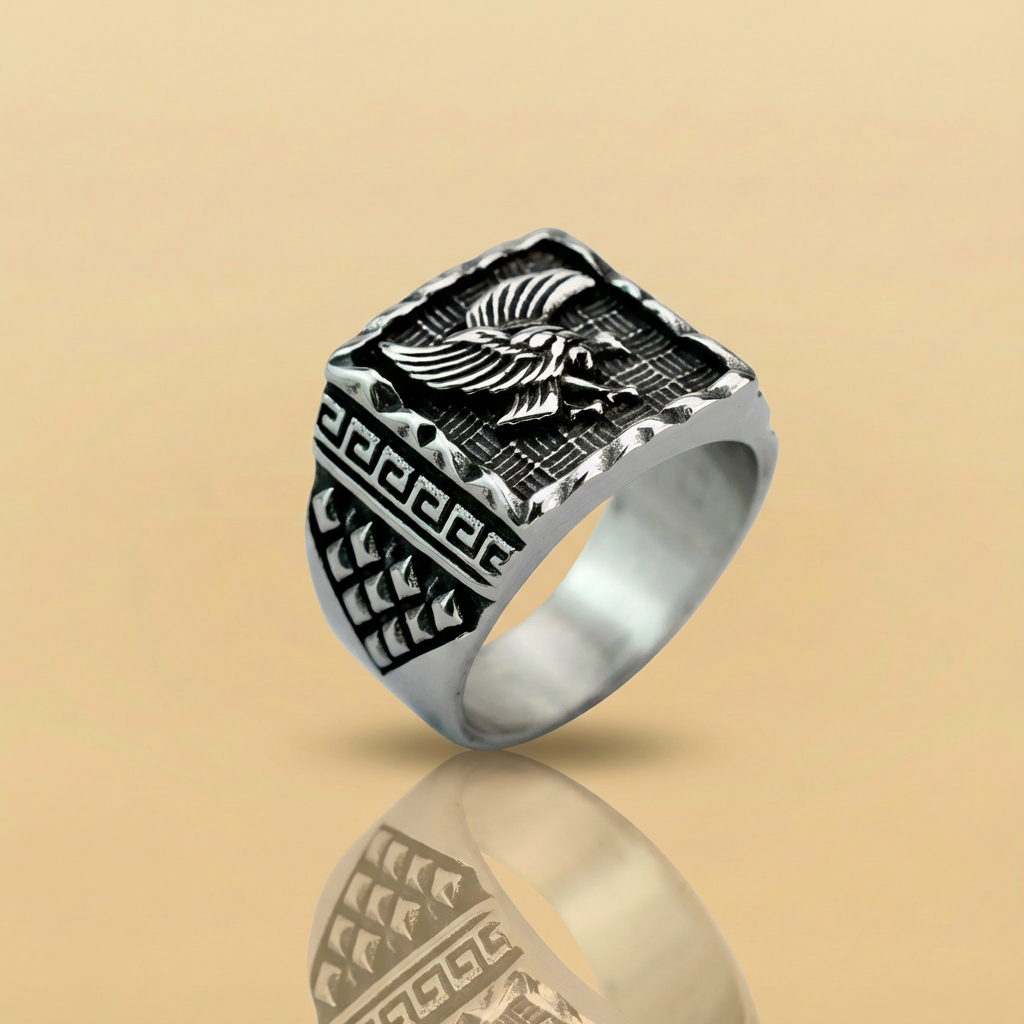 Solid Eagle King Ring