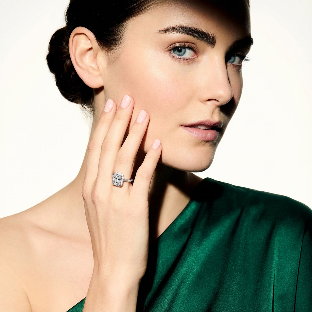 Prism in Your Palm: Fancy Cut Moissanite Ring