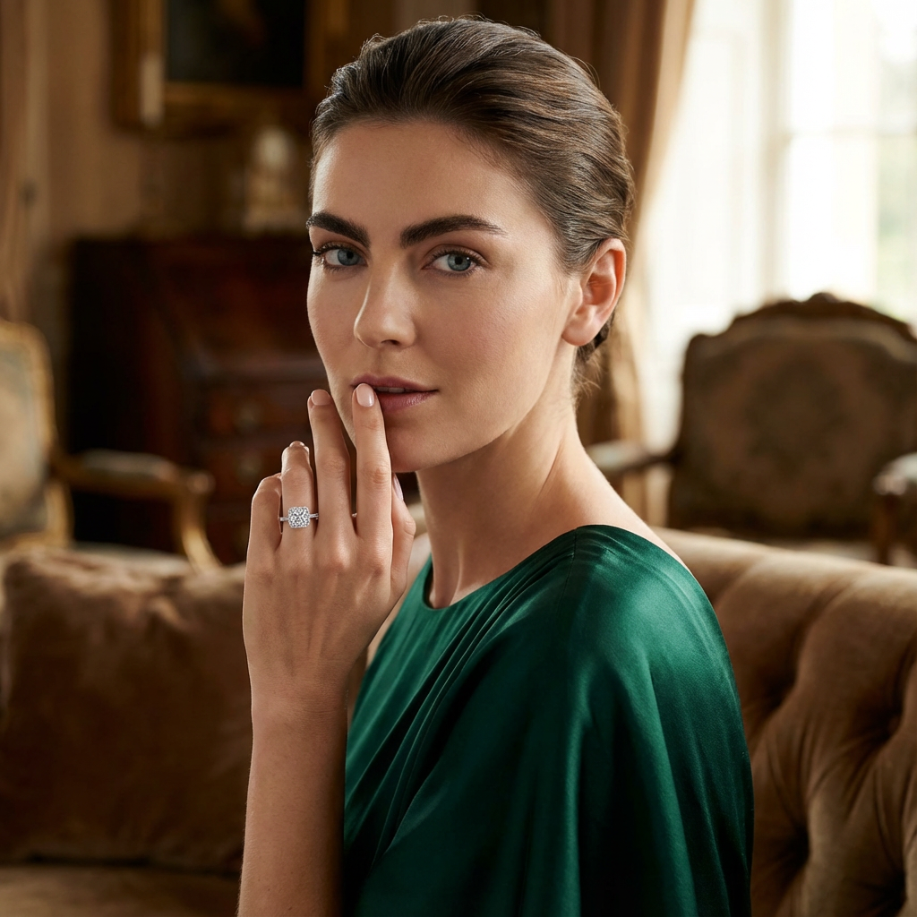 Prism in Your Palm: Fancy Cut Moissanite Ring