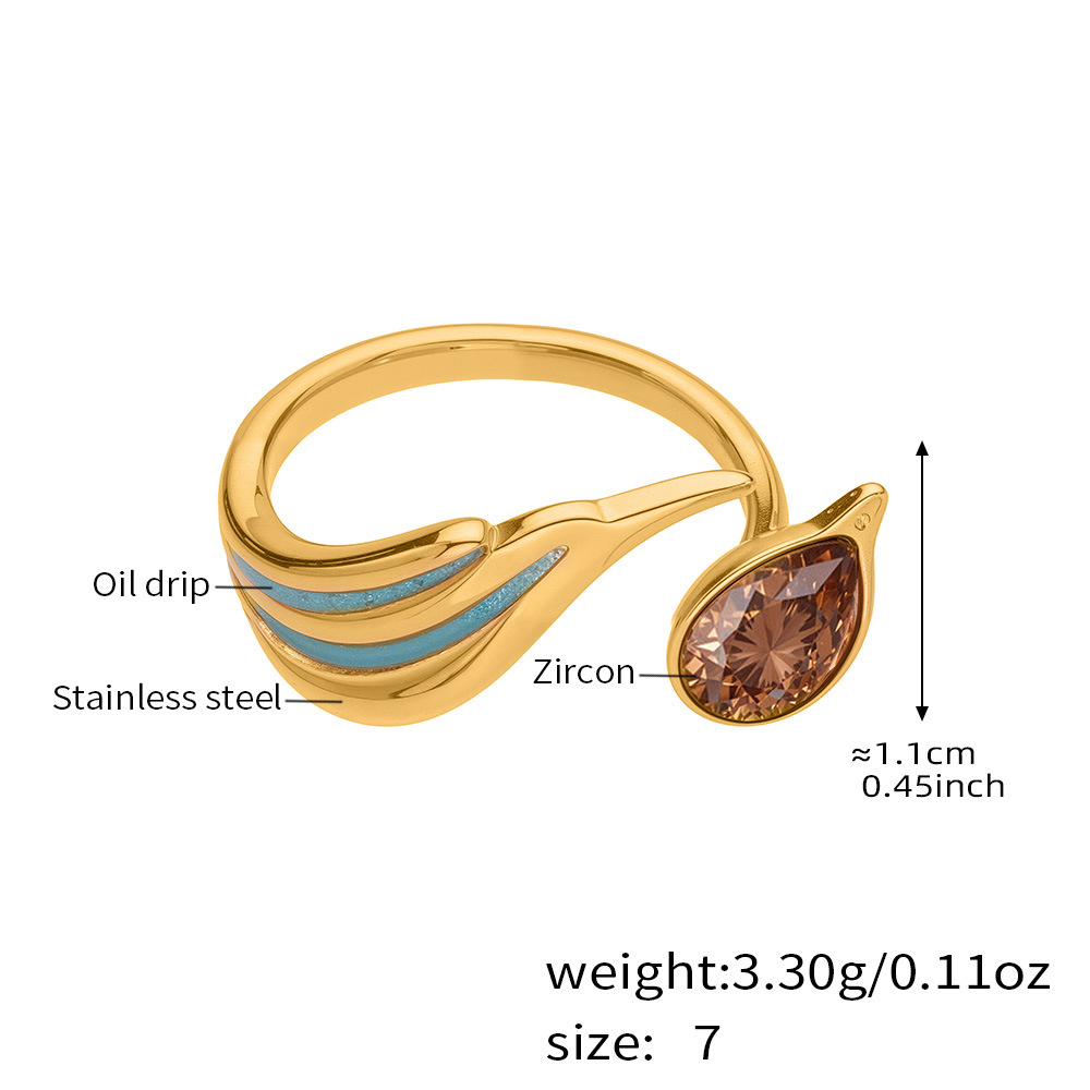 The Geometric Teardrop Adjustable Ring