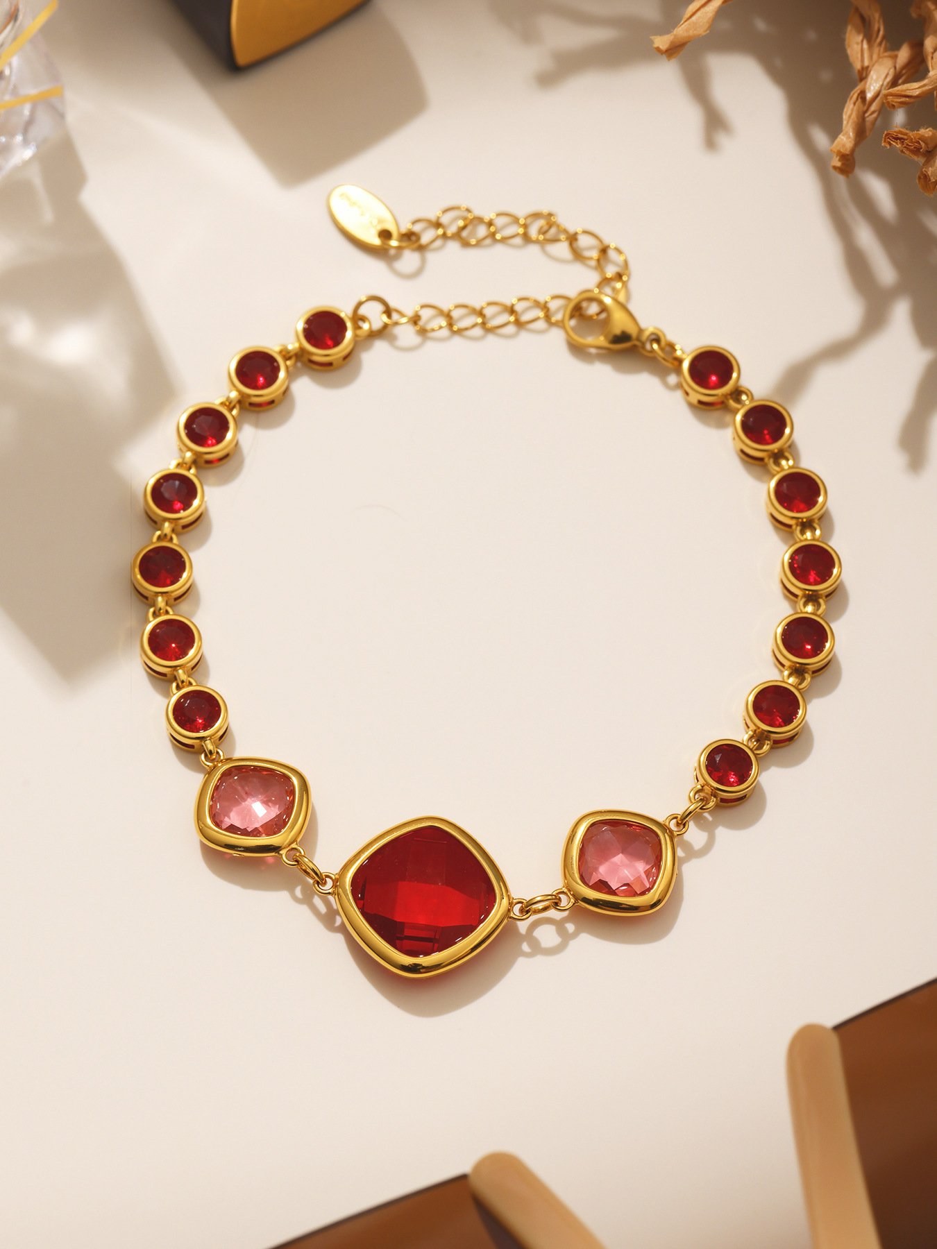 Translucent Czech Glass Bracelet - Non-Tarnish Party Jewelry