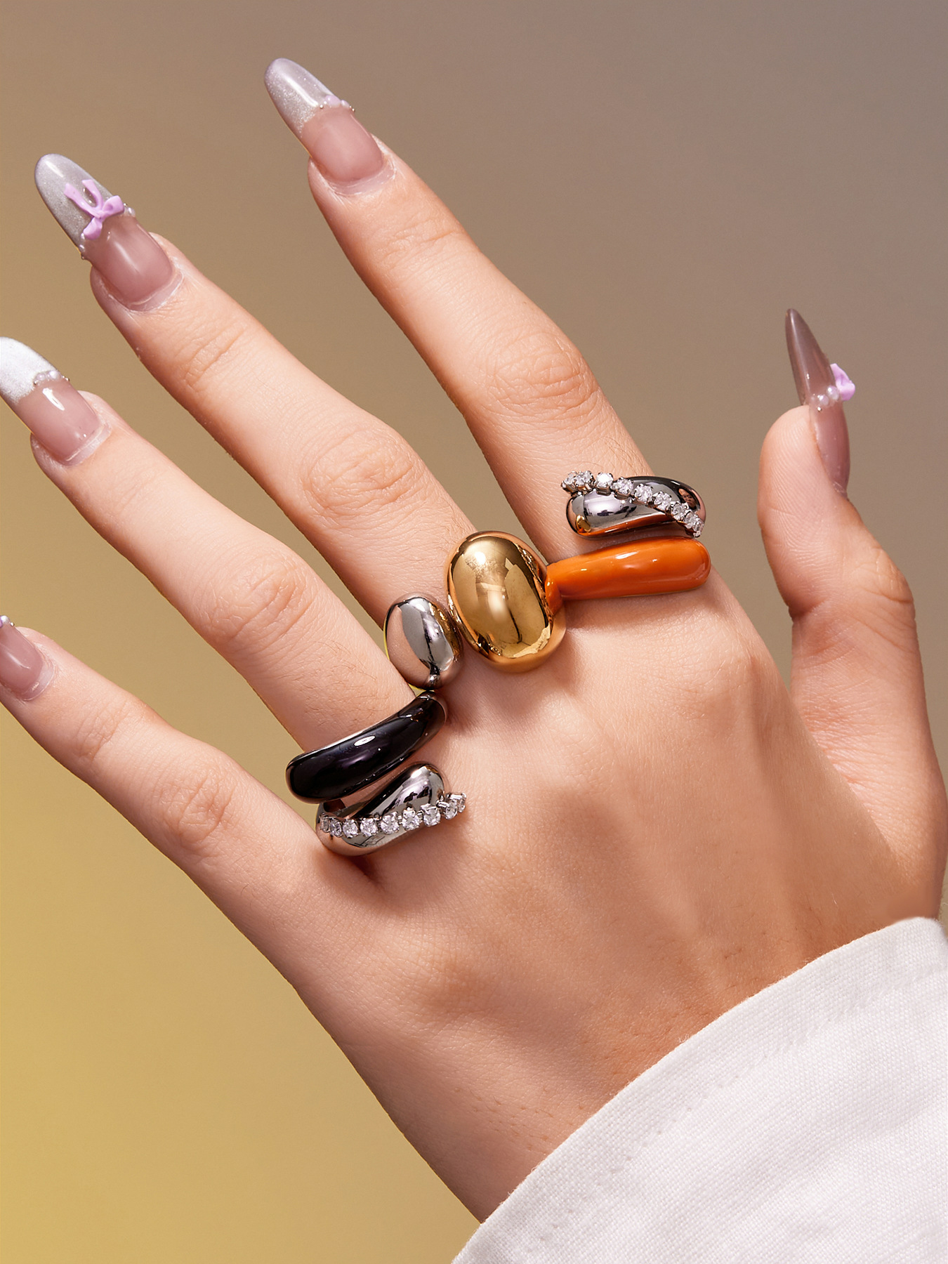 The French Double Drop Ring