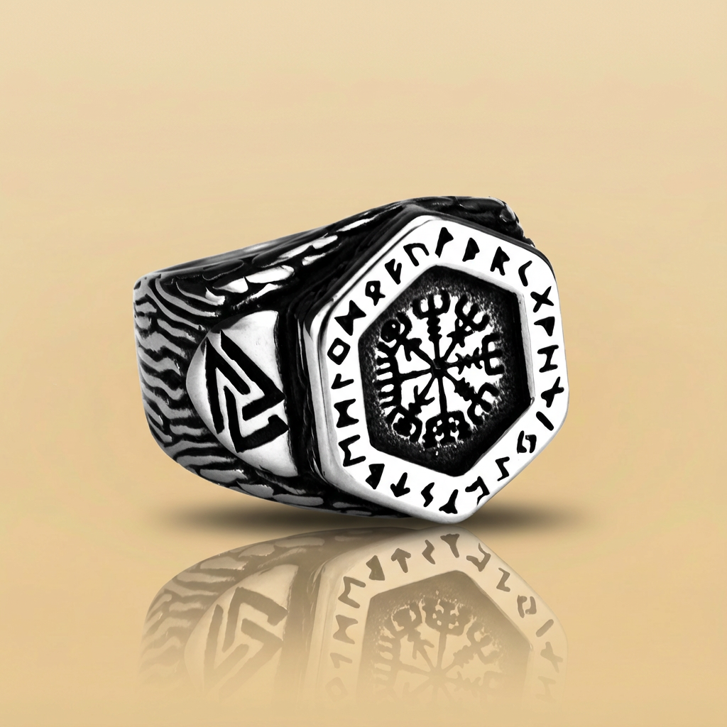 Viking Navigator Compass Ring