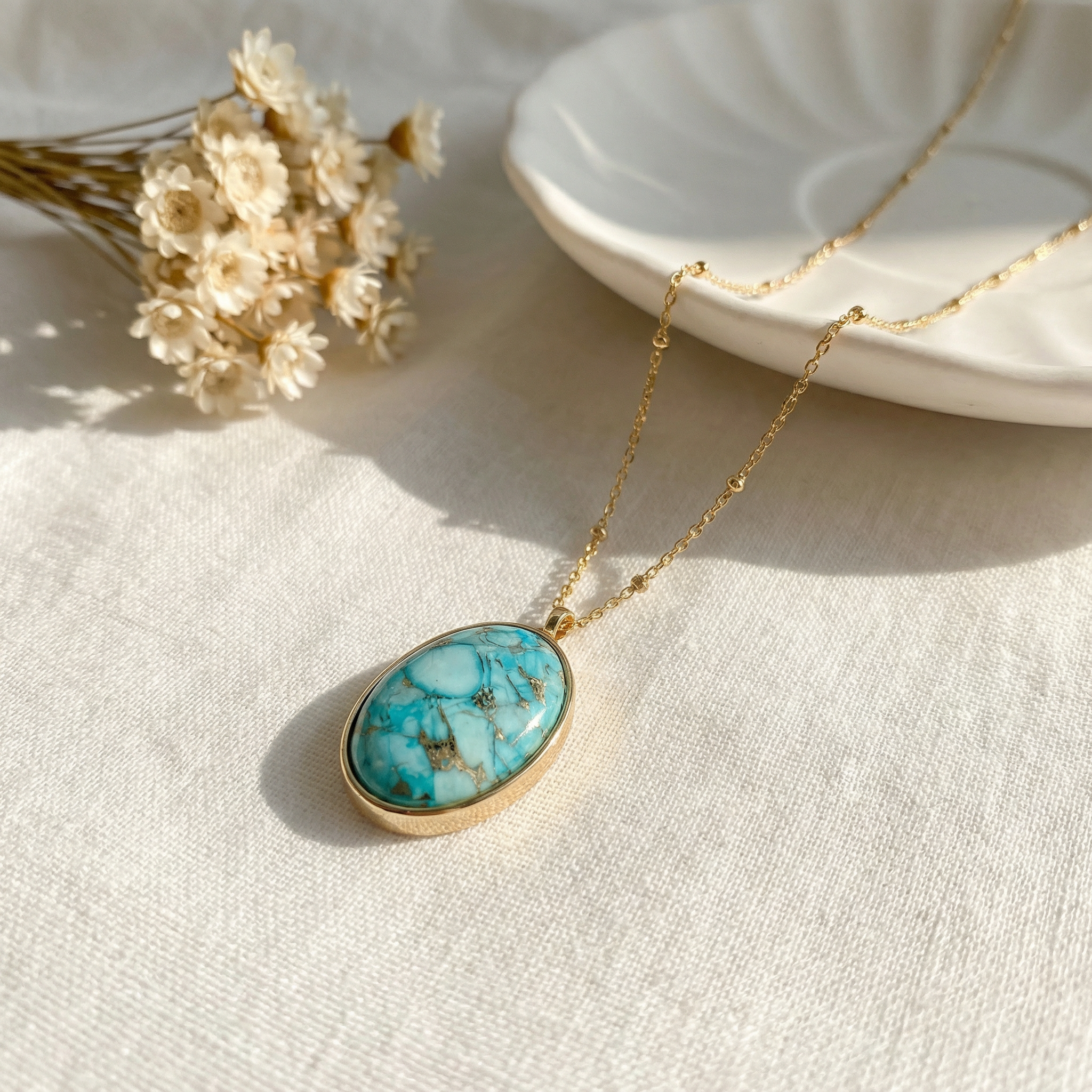 Clavicle Chain Gemstone Necklace  Women's Jewelry