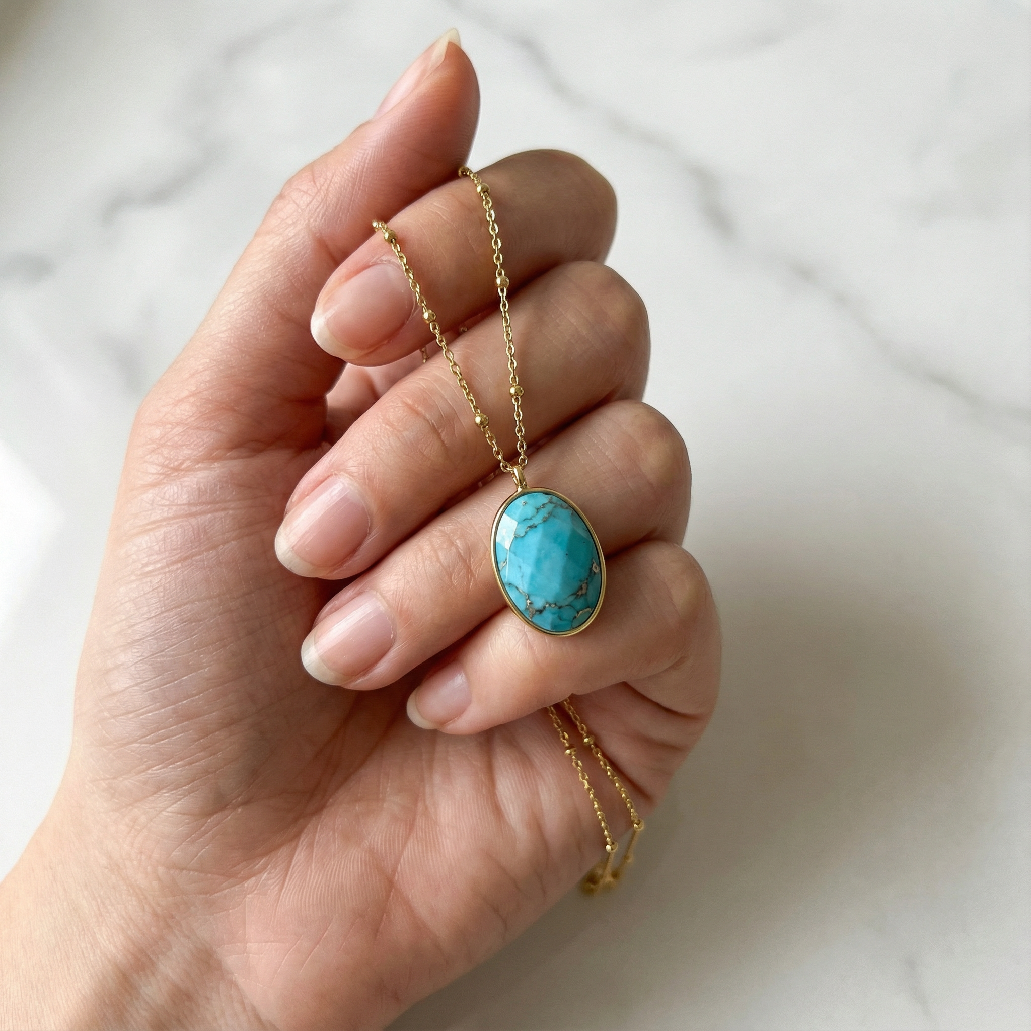 Clavicle Chain Gemstone Necklace  Women's Jewelry