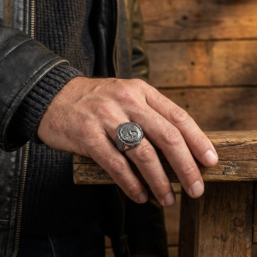 Floating Yggdrasil Viking Ring