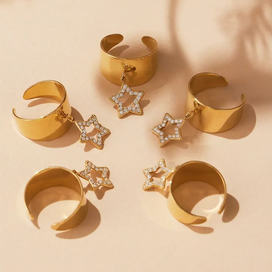 Celestial Star Band Ring-stylishnooks