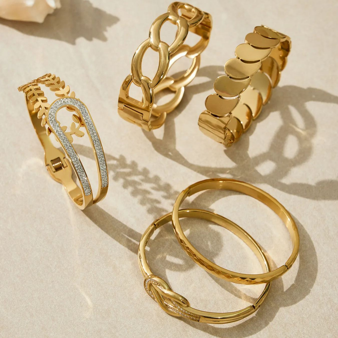 The Geometric Wheat Cuff Collection