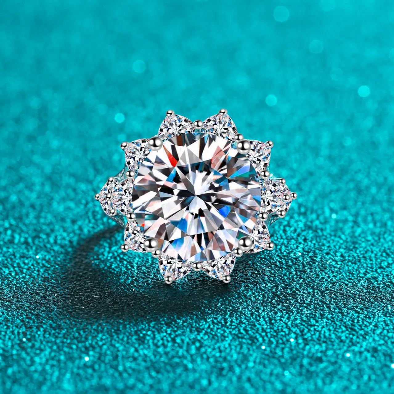 10ct Luxury Moissanite Ring - S925 Sterling Silver