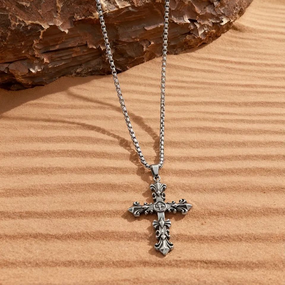 Blazing Cross Necklace