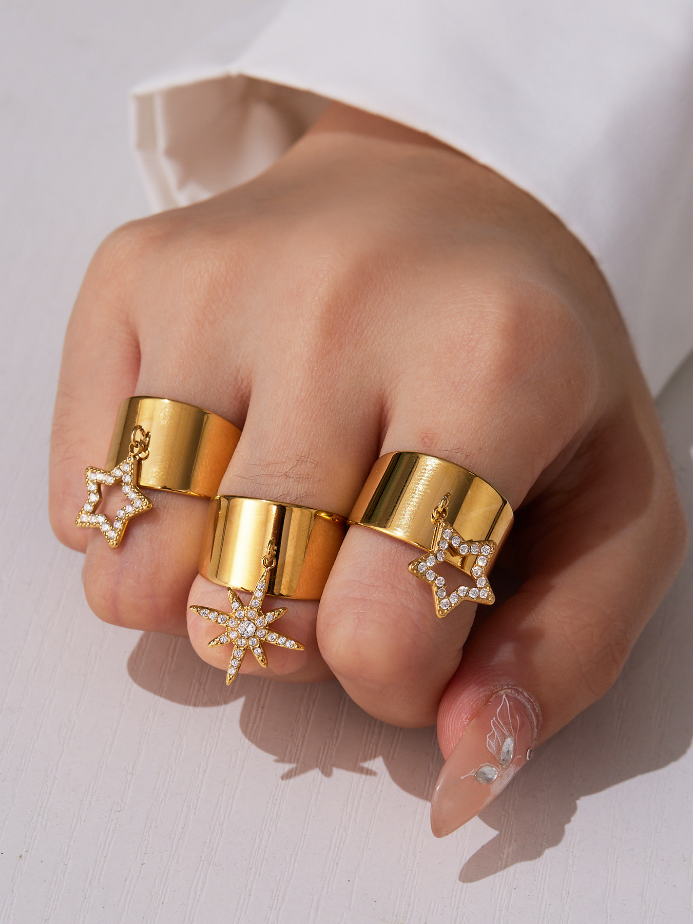 Celestial Star Band Ring-stylishnooks