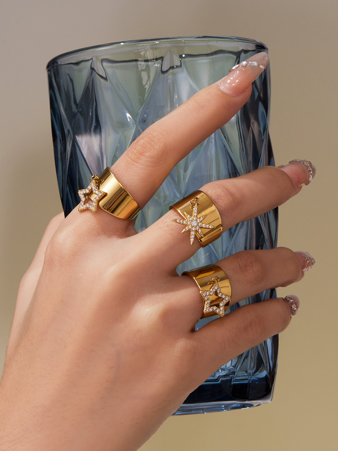 Celestial Star Band Ring-stylishnooks