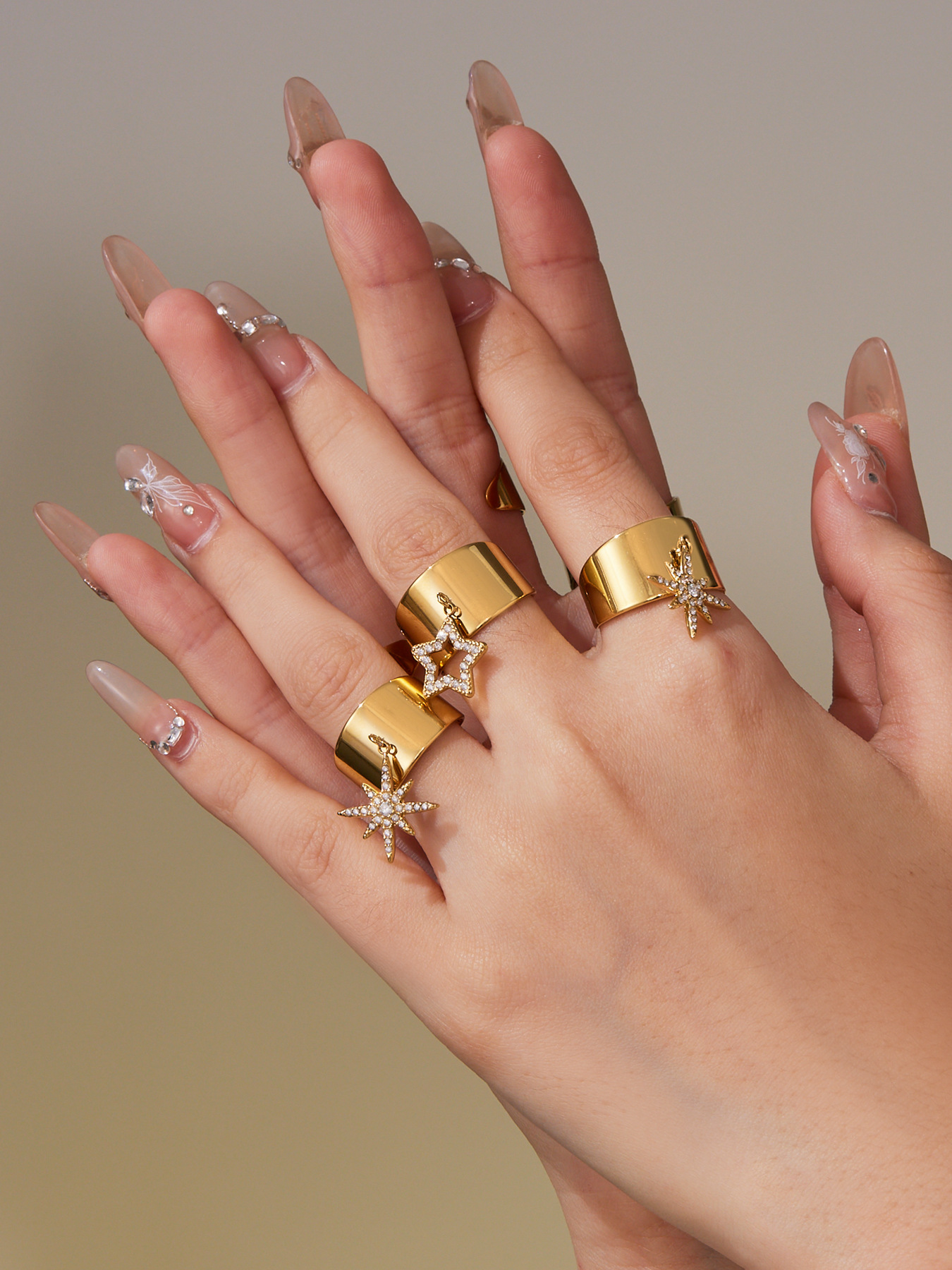 Celestial Star Band Ring-stylishnooks