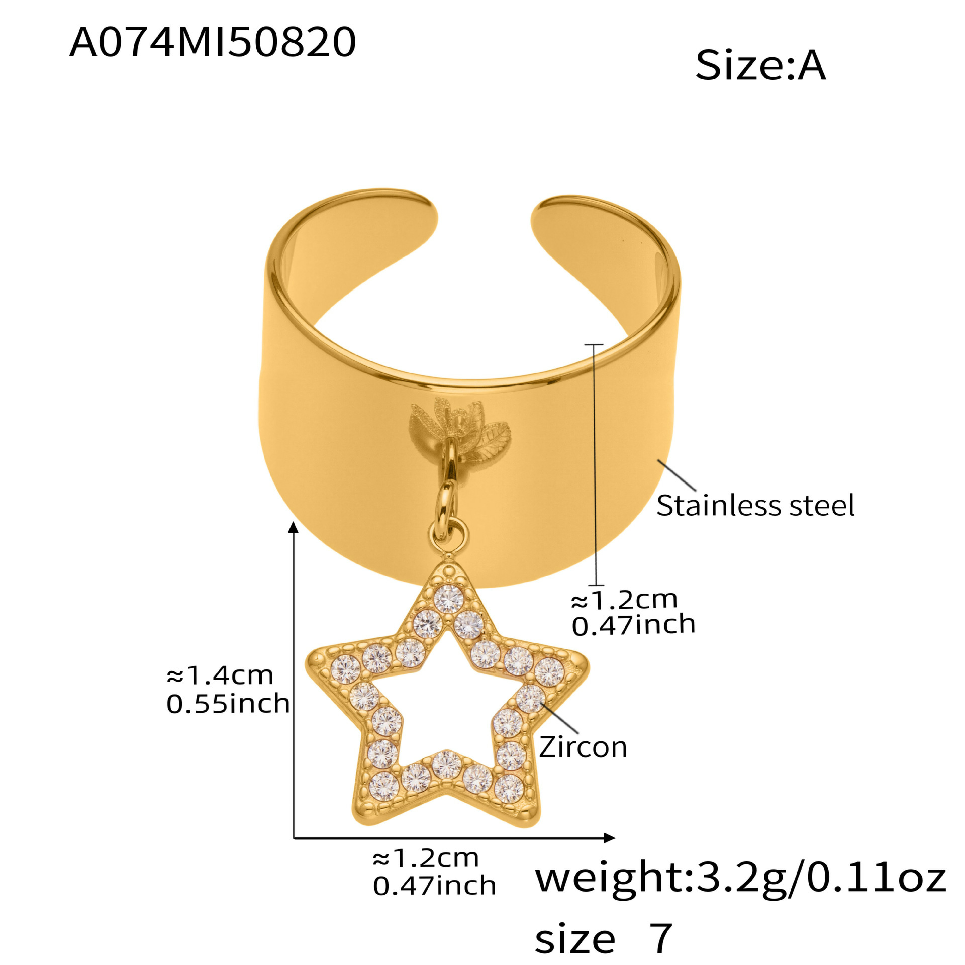 Celestial Star Band Ring-stylishnooks