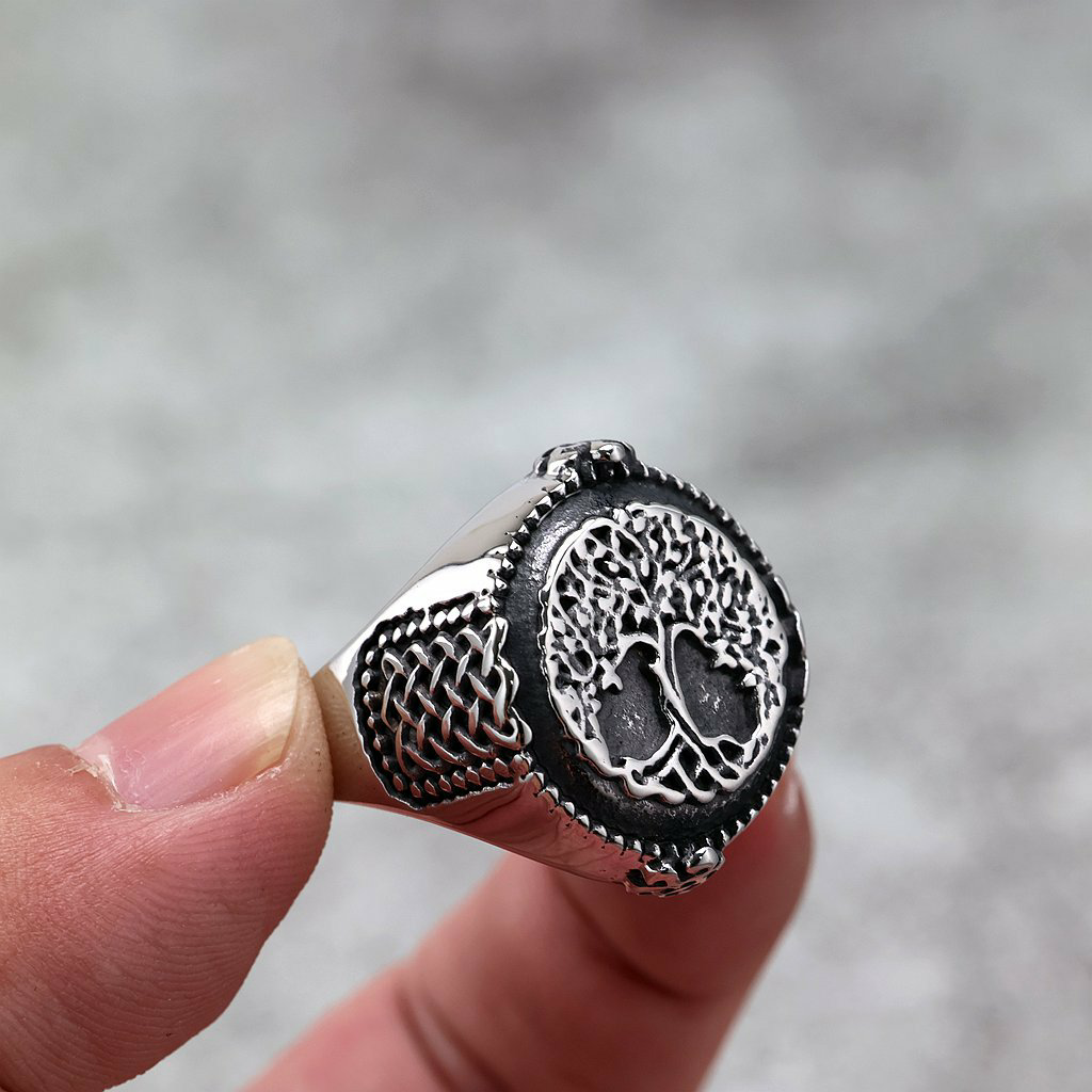 Floating Yggdrasil Viking Ring-stylishnooks