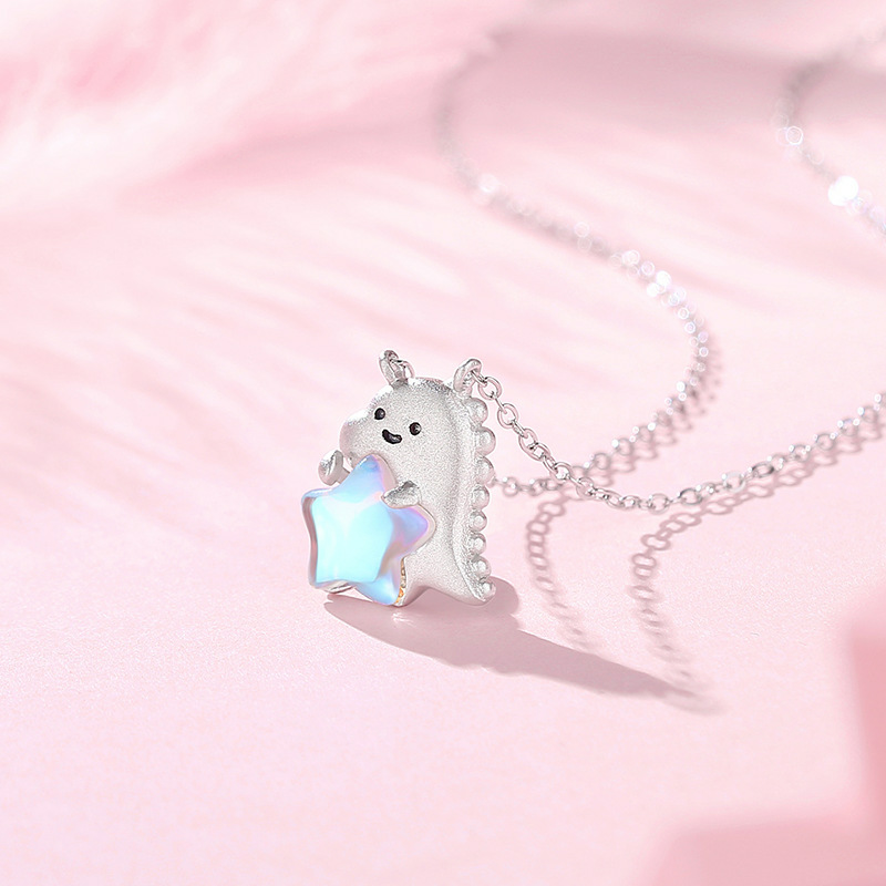 Dino & Moonstone Necklace-stylishnooks