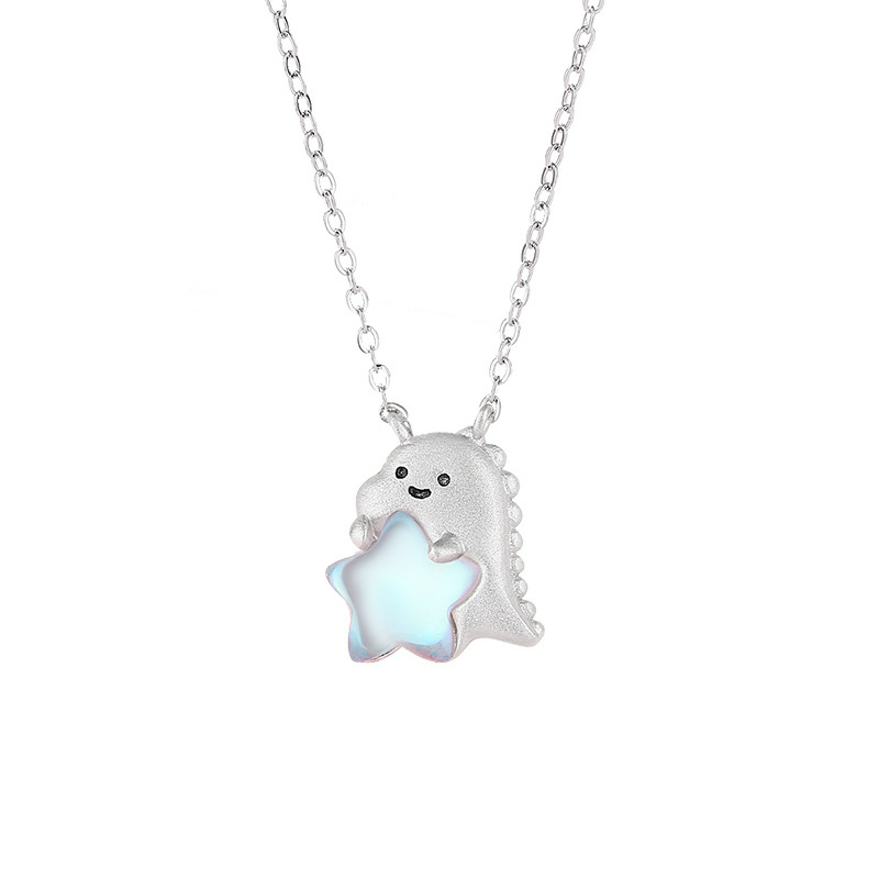 Dino & Moonstone Necklace-stylishnooks