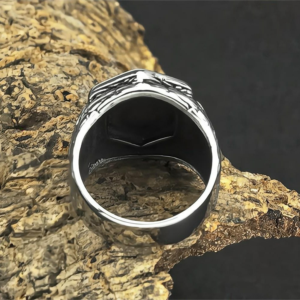 Viking Navigator Compass Ring-stylishnooks
