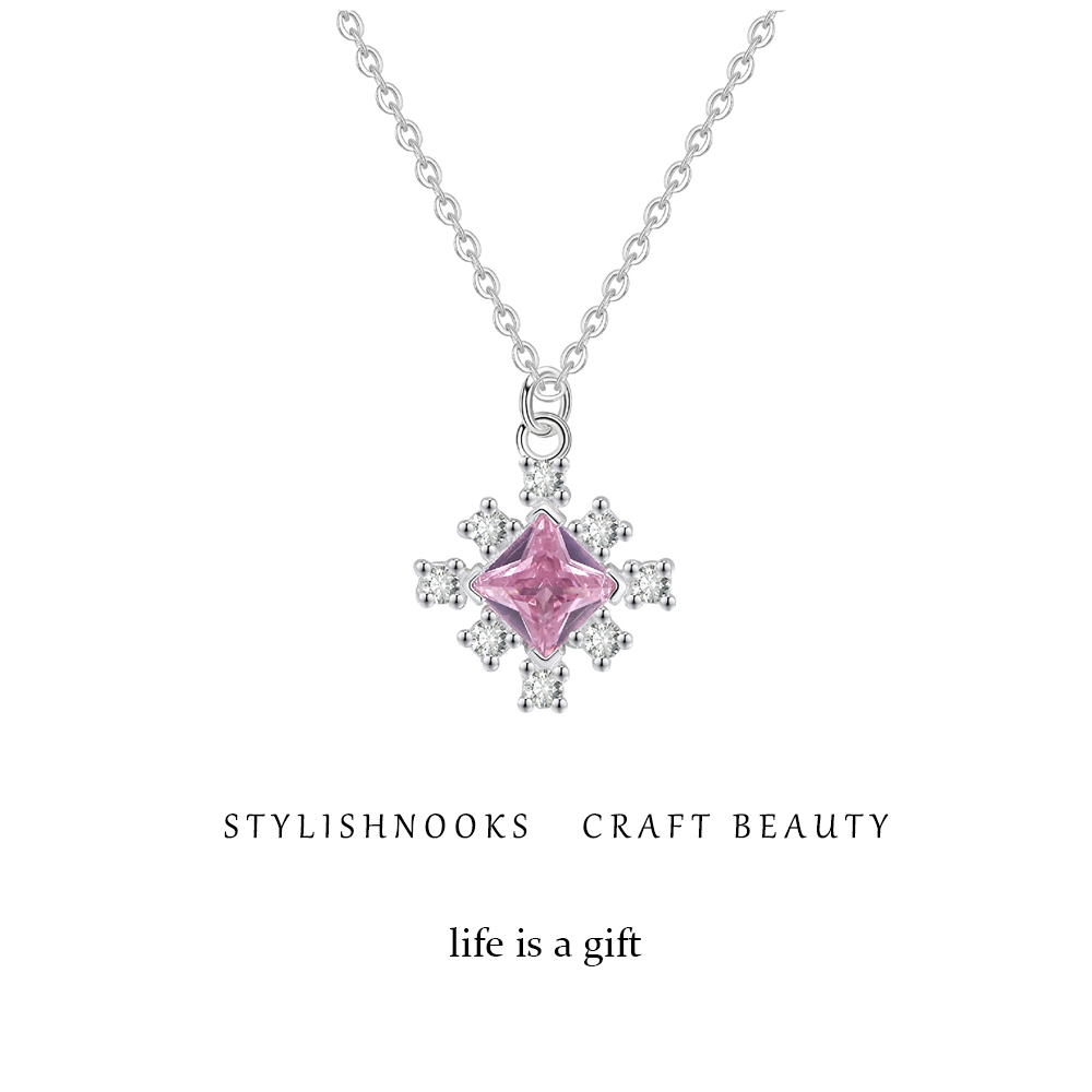 Frosted Star Snowflake Pendant-stylishnooks
