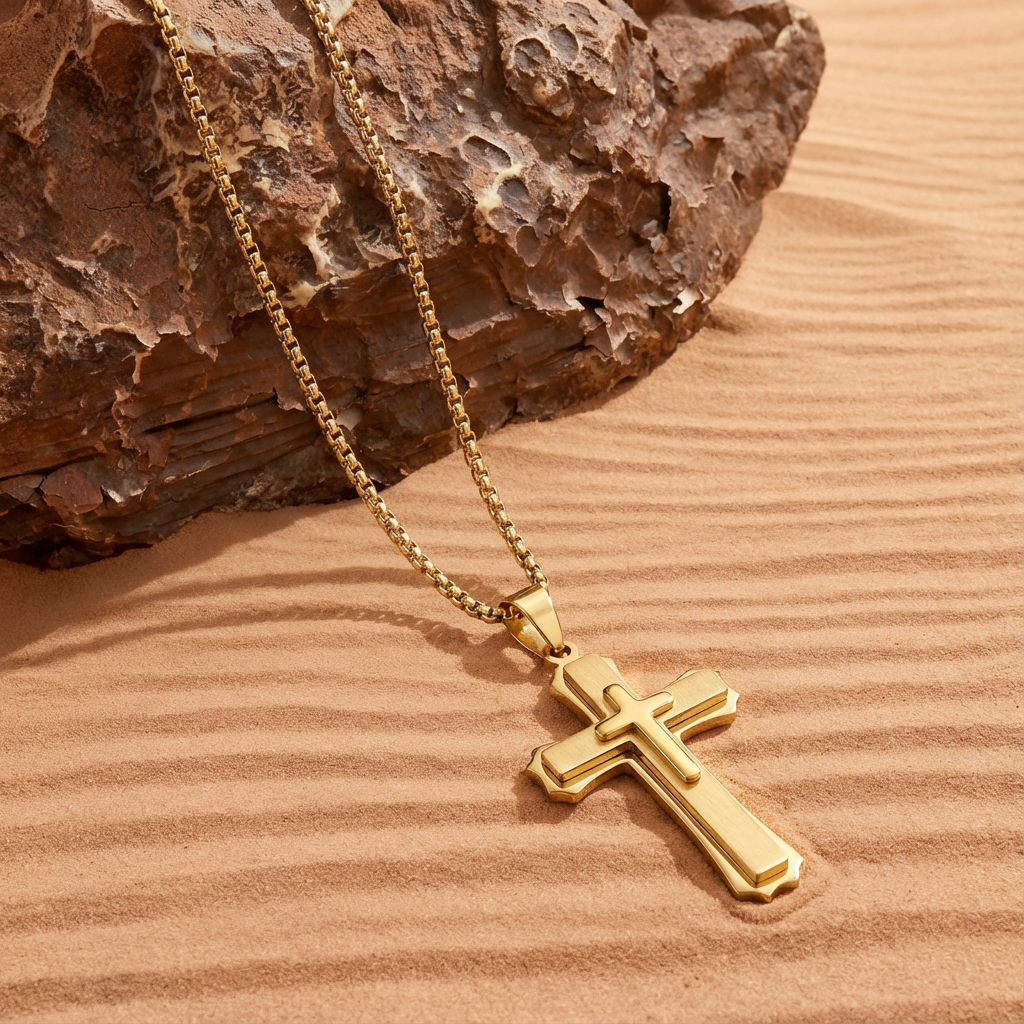 The Tri-Beam Cross Pendant