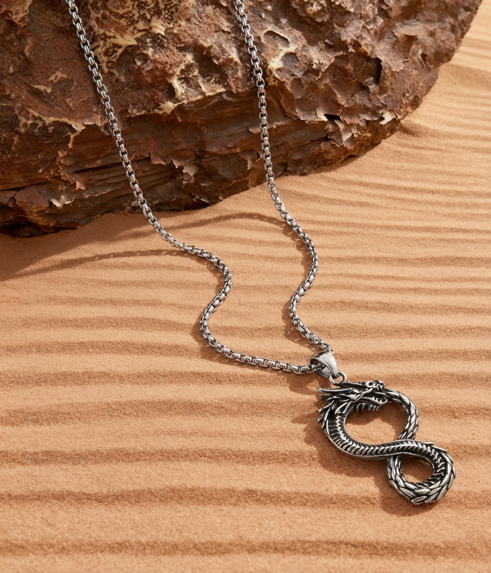 Ouroboros Dragon Pendant