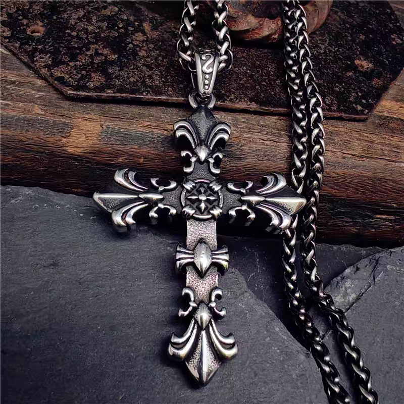 Blazing Cross Necklace-stylishnooks