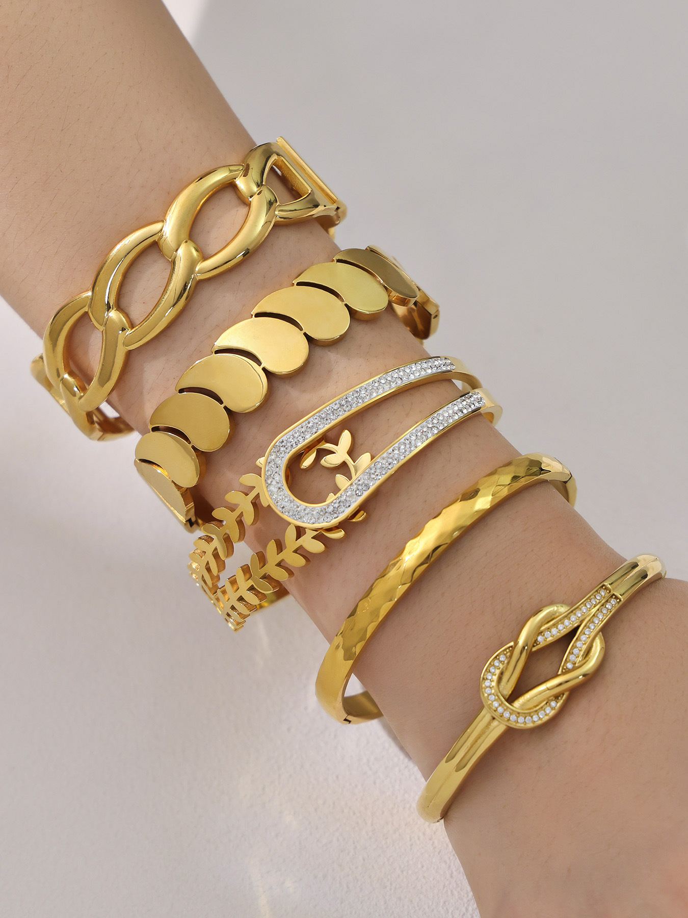The Geometric Wheat Cuff Collection