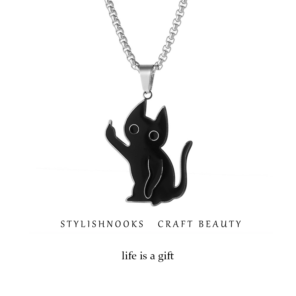 Sassy Cat Flip Off Pendant-stylishnooks
