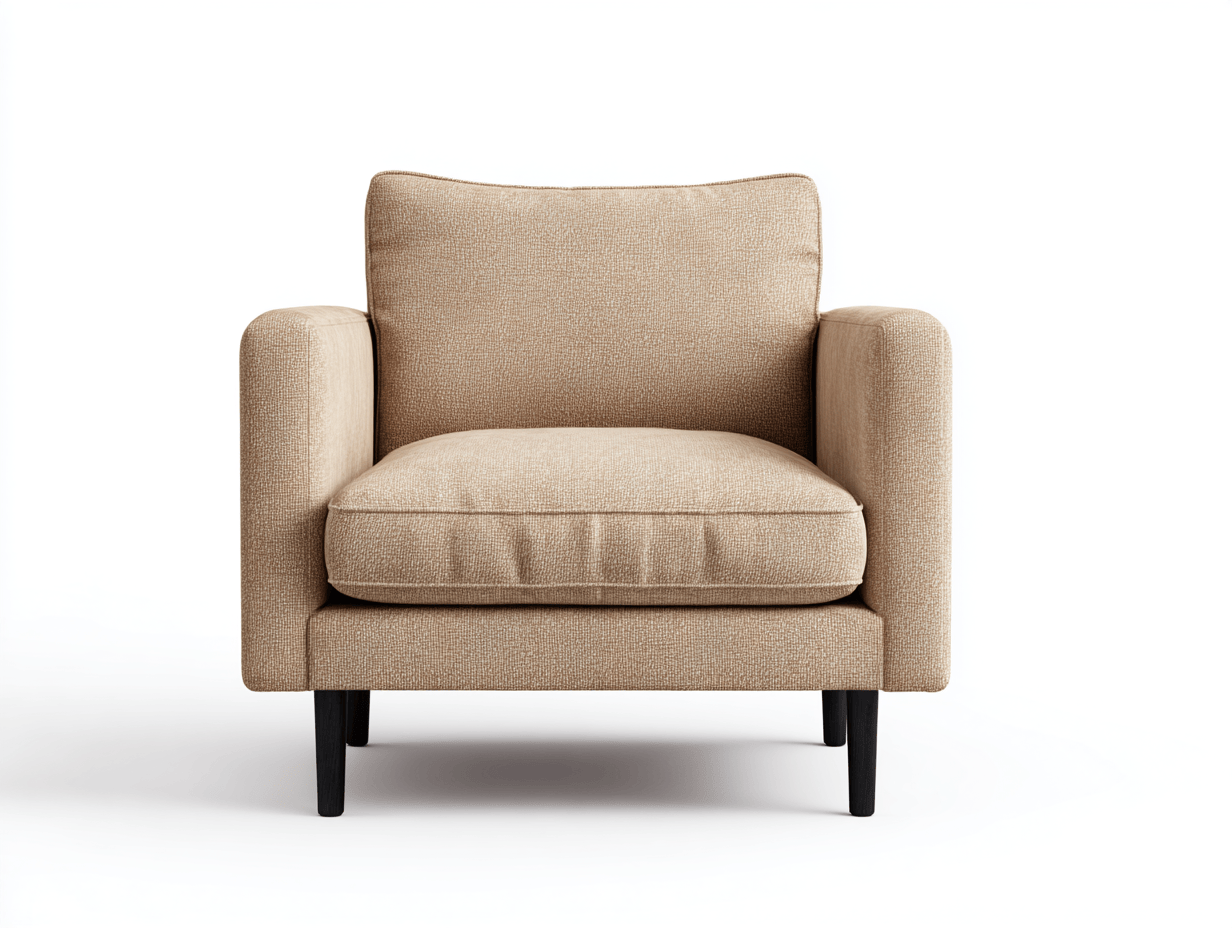 Fauteuil en tissu 91×87×95 cm – beige – style moderne minimaliste-Nicheena