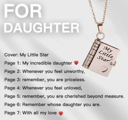 Book Necklace for Granddaughter