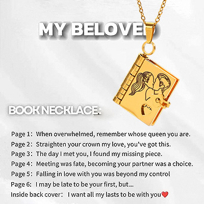 Book Necklace for Granddaughter